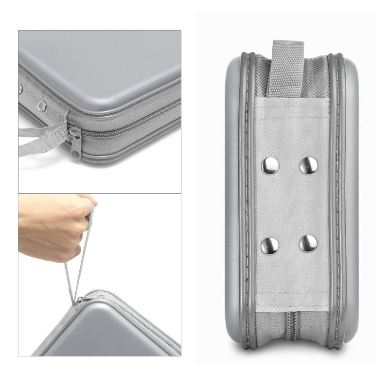 Siveit CD Case, 40 Capacity CD/DVD Case Holders Wallet Hard Plastic DVD Disc Cases Storage Binder for Car Home Office Travel (Grey) - Image 3